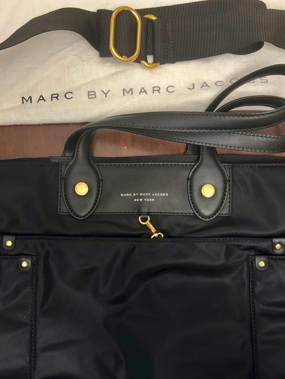 NWOT Marc by Marc Jacobs Black Nylon Diaper Bag / Tote Bag